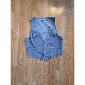 Sincerely Jules Denim Vest | Cotton Blend Jean Top | Perfect Layering Piece
